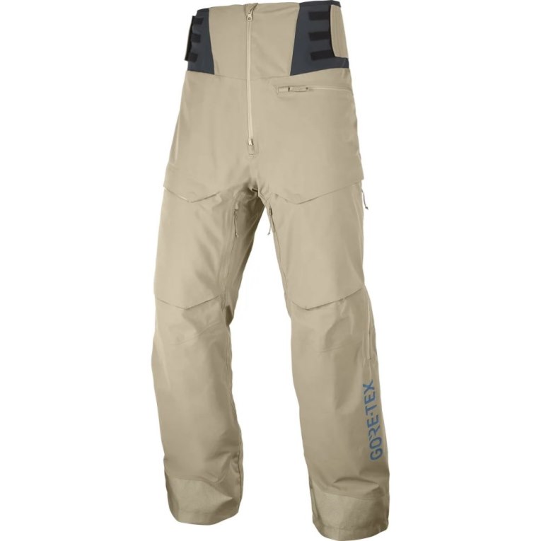 Salomon Gravity Gore Tex Men's Ski Pants Khaki | CA 78Q54
